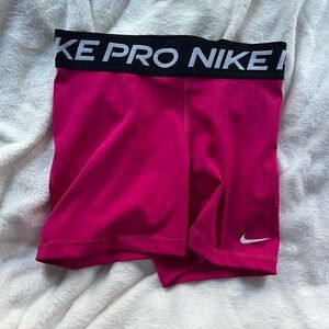 Nike Women's Hot Pink Pro Compression Shorts